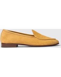 SCAROSSO - Nils Beige Suede Loafers & Flats - Lyst