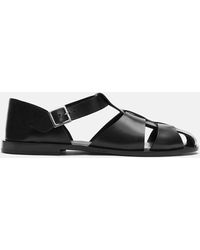 SCAROSSO - Apollo Brown Sandals - Lyst