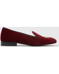 SCAROSSO - Loafers & Flats Jordan Burgundy Velvet Velvet - Lyst