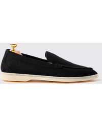 SCAROSSO - Ludovico Black Suede Edit Loafers - Lyst