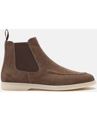 SCAROSSO - Eugenia Deep Taupe Suede - Lyst