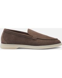 SCAROSSO - Ludovica Deep Taupe Suede - Lyst