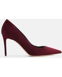 SCAROSSO - Gigi Burgundy Suede - Lyst