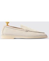 SCAROSSO - Ludovico Sand Suede Loafers - Lyst