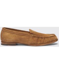 SCAROSSO - Alain Tan Suede Loafers - Lyst
