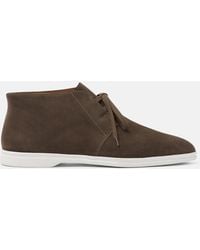 SCAROSSO - Davide Deep Taupe Suede - Lyst