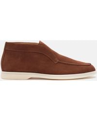 SCAROSSO - Leonardo Light Brown Suede Boots - Lyst