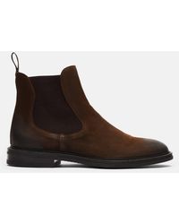 SCAROSSO - Hunter Brown Chelsea Boots - Lyst