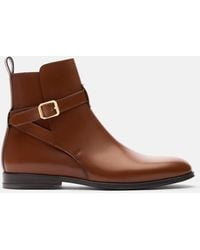 SCAROSSO - Lara Cognac Jodhpur Boots - Lyst