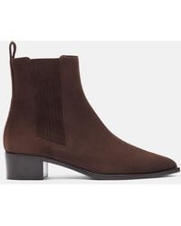 SCAROSSO - Olivia Marrone Scamosciata - Lyst