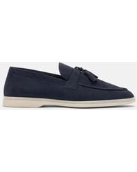 SCAROSSO - Loafers Leandro Blu Scamosciato Veloursleder - Lyst