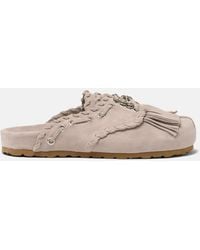 SCAROSSO - Flora Light Sand Suede - Lyst