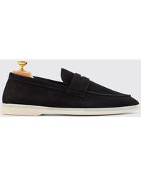 SCAROSSO - Luciano Black Suede Edit Loafers - Lyst