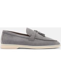 SCAROSSO - Leandro Grau Veloursleder - Lyst