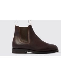 SCAROSSO - Chelsea Boots William III Brown Calf Leather - Lyst