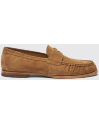 SCAROSSO - Fred Tan Suede Loafers - Lyst