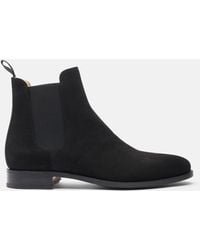 SCAROSSO - Giancarlo Nero Scamosciato Chelsea Boots - Lyst