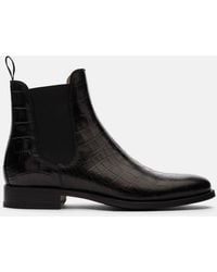 SCAROSSO - Giancarlo Nero Cocco Chelsea Boots - Lyst