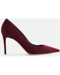 SCAROSSO - Gigi Burgundy Suede - Lyst