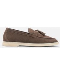 SCAROSSO - Leandra Deep Taupe Suede - Lyst