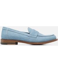 SCAROSSO - Harper Light Blue Denim Loafers & Flats - Lyst