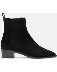 SCAROSSO - Olivia Nera Scamosciata Chelsea Boots - Lyst