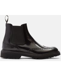 SCAROSSO - Poppy Brown Chelsea Boots - Lyst