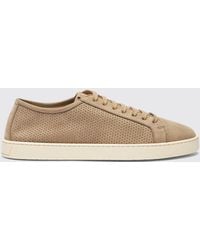 SCAROSSO - Camillo Taupe Nubuck Sneakers - Lyst