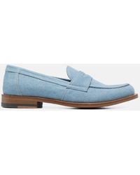 SCAROSSO - Harper Light Blue Denim Loafers & Flats - Lyst