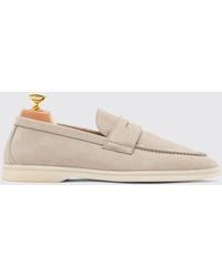 SCAROSSO - Luciano Sand Suede Loafers - Lyst
