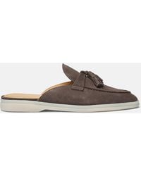SCAROSSO - Lucrezia Deep Taupe Suede - Lyst