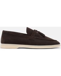 SCAROSSO - Loafers Leandro Dunkelbraunes Veloursleder Veloursleder - Lyst