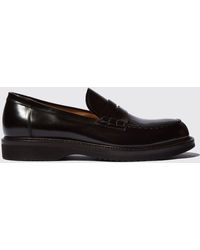 SCAROSSO - Milo Brown Bright Loafers & Flats - Lyst