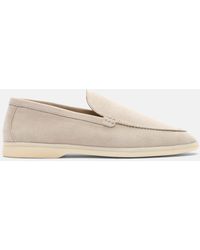 SCAROSSO - Ludovica Beige Scamosciata Loafers - Lyst
