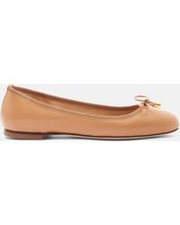 SCAROSSO - Carla Cognac Ballerinas - Lyst