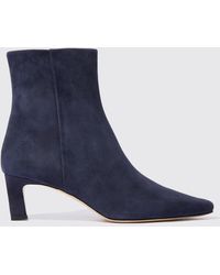 SCAROSSO - Kitty Blue Suede Boots - Lyst