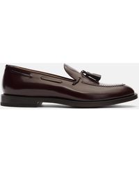 SCAROSSO - William Burgundy Bright Loafers - Lyst