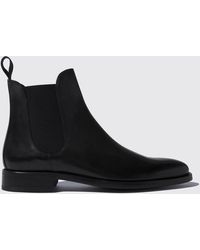 SCAROSSO - Chelsea Boots Enzo Nero Calf Leather - Lyst