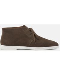 SCAROSSO - Davide Deep Taupe Suede - Lyst