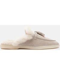 SCAROSSO - Lucrezia Fur Sand Suede - Lyst