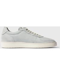 SCAROSSO - Agostino Steel Suede Sneakers - Lyst