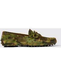 SCAROSSO - James Camo Suede Driving Shoes - Lyst