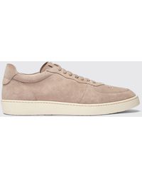 SCAROSSO - Agostino Taupe Suede Sneakers - Lyst
