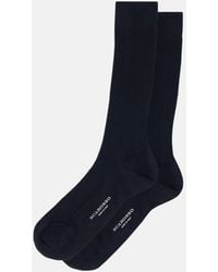 SCAROSSO - Anthracite Lisle Socks - Lyst