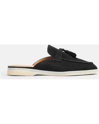 SCAROSSO - Lucrezia Black Suede Edit Mules - Lyst