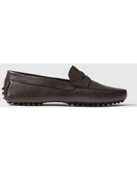 SCAROSSO DRIVING SHOES Italian Shoe Carlo moro granato - Braun