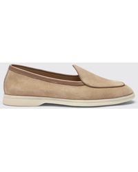 SCAROSSO - Livio Oat Suede Loafers - Lyst