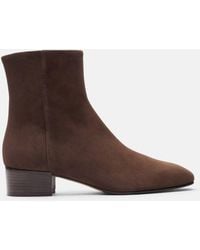 SCAROSSO - Ambra Marrone Scamosciata Boots - Lyst