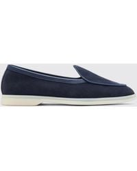 SCAROSSO - Livio Blue Suede Loafers - Lyst