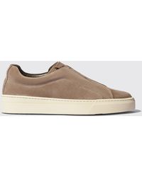SCAROSSO - Luca Taupe Suede Sneakers - Lyst